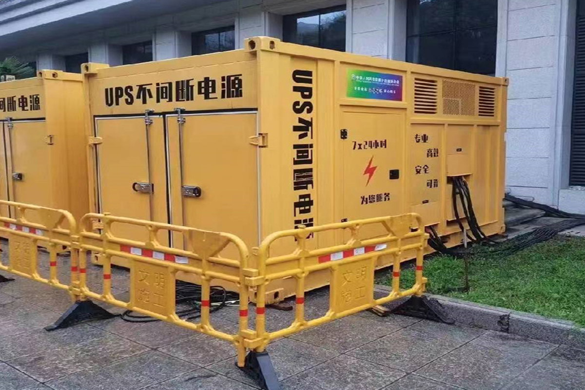 沙坡头发电机租赁施工现场